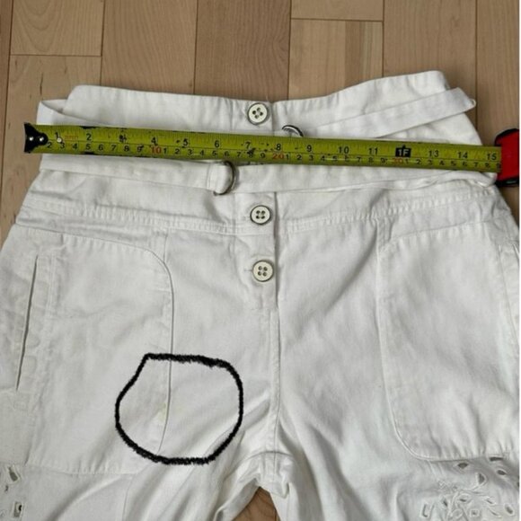 Tularosa Valentina embroidered pants in white. - Picture 3 of 8